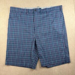 Callaway Golf Shorts Mens Size 44B‎ Blue Plaid Stretch Chino Optimum Performance